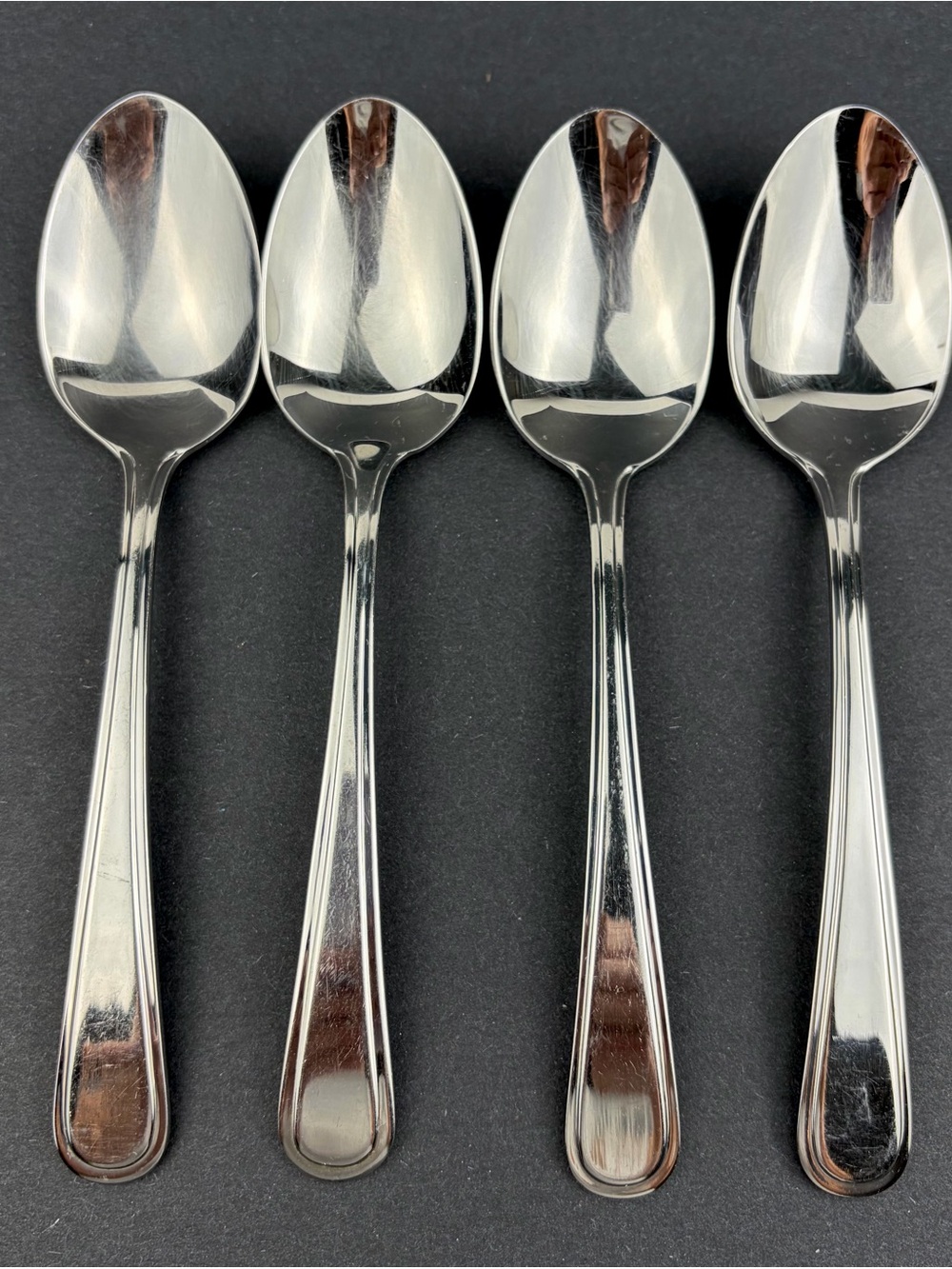 Stainless Steel Dinner Spoons - Polished Silver Finish